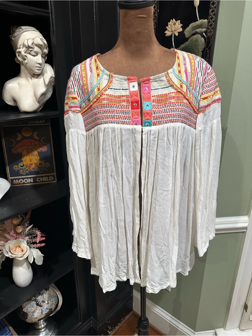 Tantrums Embroidered Boho Tapestry Topper Cardigan